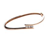 18CT ROSE GOLD DIAMOND BANGLE