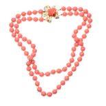 1960'S FAUX CORAL NECKLACE BY 'VOGUE BIJOUX'