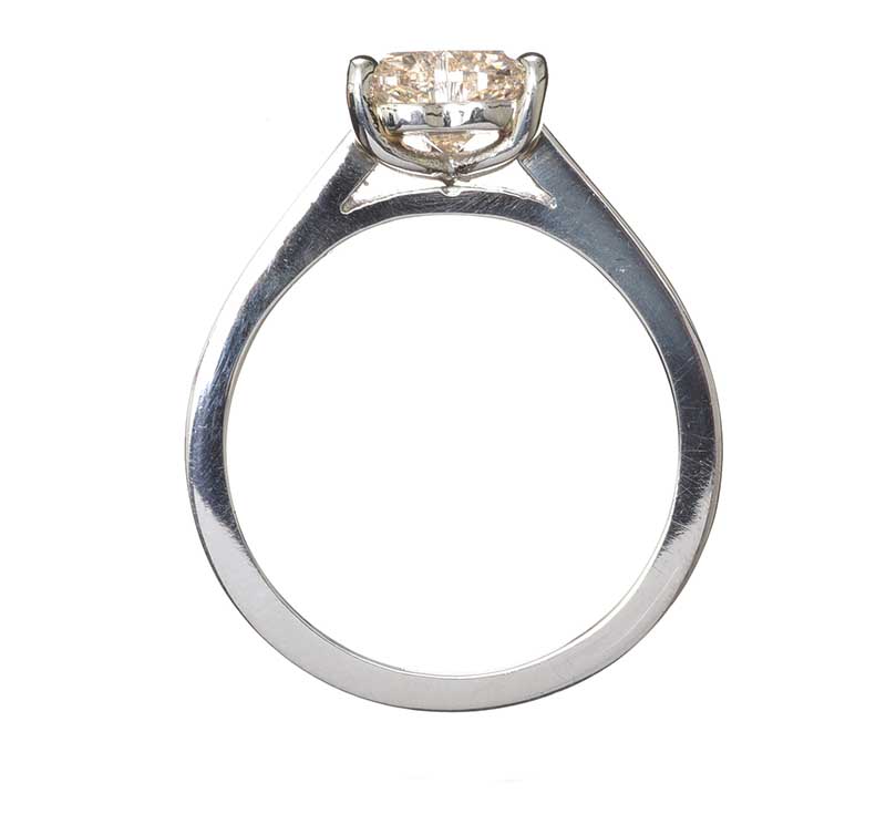 PLATINUM DIAMOND HEART-SHAPED SOLITAIRE RING - Image 3 of 3
