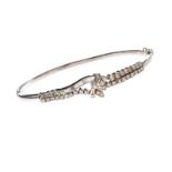 18CT WHITE GOLD DIAMOND BANGLE