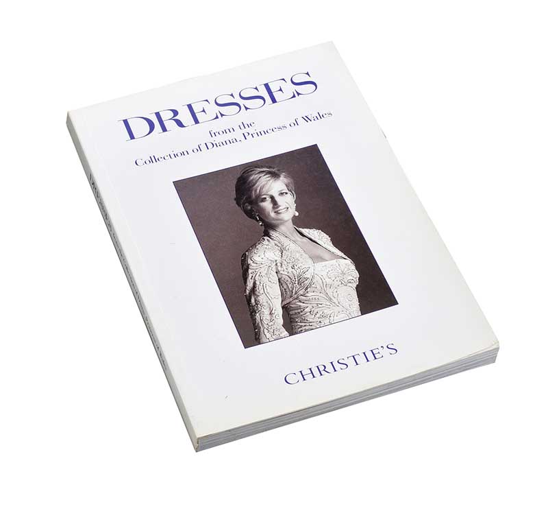 LADY DIANA 'CATALOGUE OF DRESSES BY CHRISTIES' COFFEE TABLE BOOK