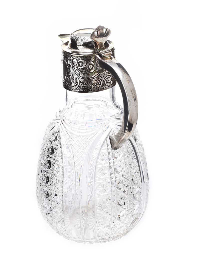 CUT GLASS AND SILVER CLARET JUG - Image 2 of 2