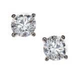 18CT WHITE GOLD DIAMOND EARRINGS