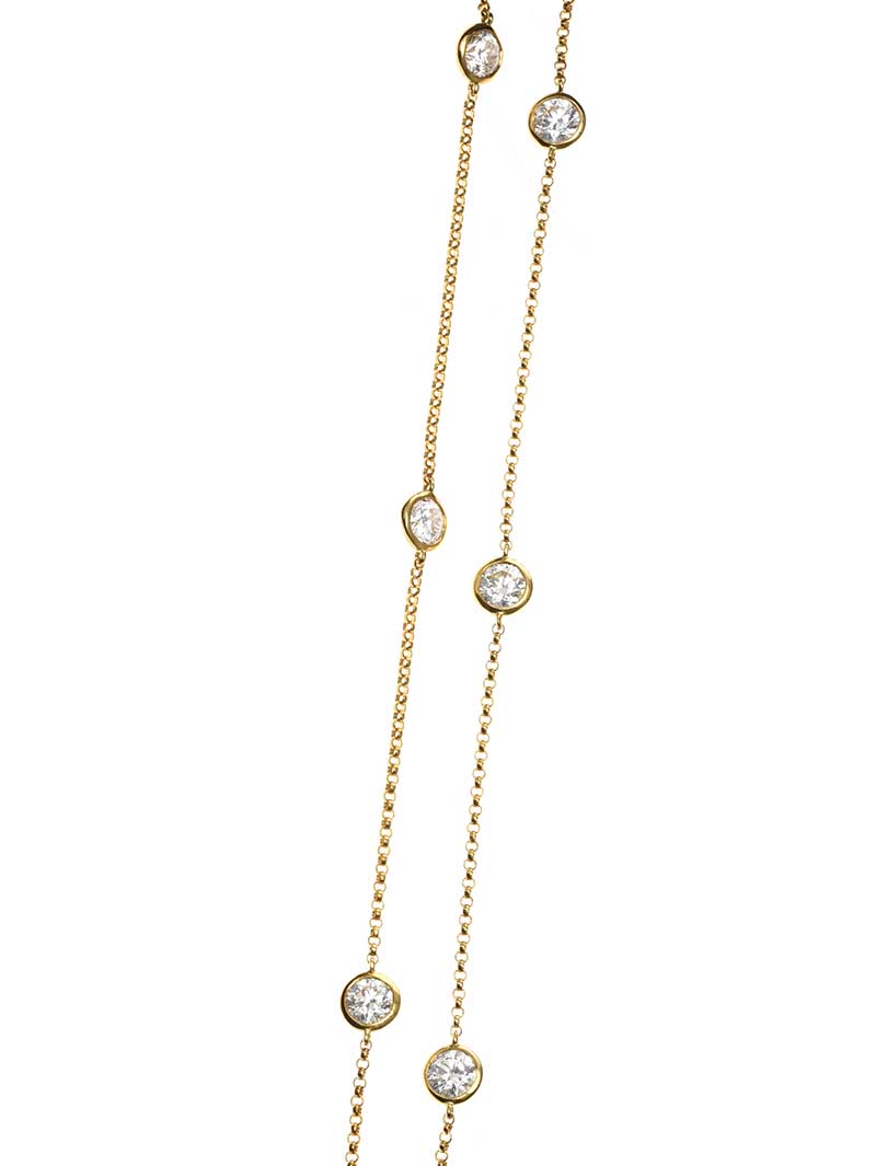 18CT GOLD DIAMOND NECKLACE - Image 2 of 3