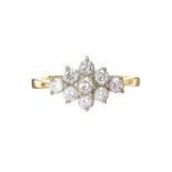 18CT GOLD DIAMOND CLUSTER RING