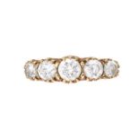 9CT GOLD RING SET WITH CUBIC ZIRCONIA