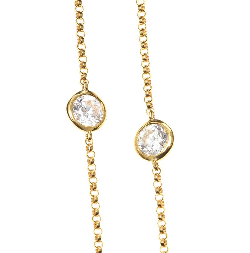 18CT GOLD DIAMOND NECKLACE - Image 3 of 3