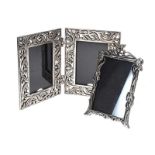 TWO VINTAGE SILVER-TONE PHOTO FRAMES