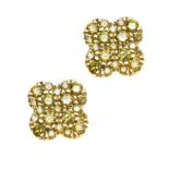 18CT GOLD YELLOW DIAMOND EARRINGS