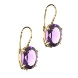 18CT GOLD AMETHYST EARRINGS