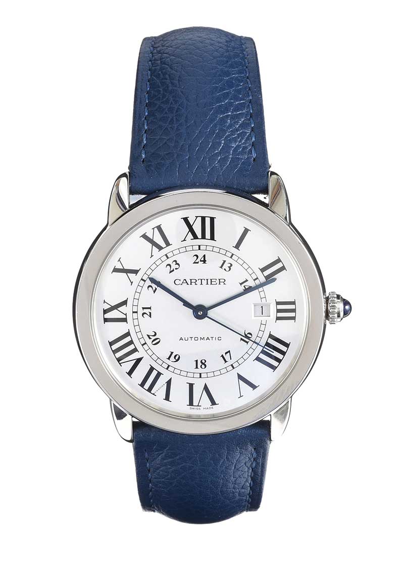 CARTIER 'RONDE SOLO DE CARTIER' 36MM STEEL STRAP UNISEX WRIST WATCH