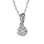 9CT WHITE GOLD DIAMOND NECKLACE