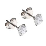 18CT WHITE GOLD DIAMOND STUD EARRINGS