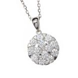 18CT WHITE GOLD DIAMOND NECKLACE