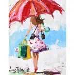 Lorna Millar - OUT SHOPPING - Oil on Board - 16 x 12 inches - Signed