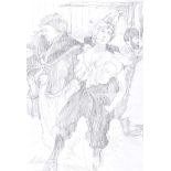 Martin Hassen - THE DANCER - Pencil on Paper - 15 x 10 inches - Signed