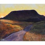 Sean Loughrey - SUNSET AT MUCKISH - Oil on Board - 10 x 12 inches - Signed