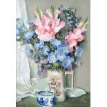 Henry Robertson Craig, RHA - STILL LIFE, FLOWERS IN A VASE - Oil on Canvas - 28 x 20 inches -