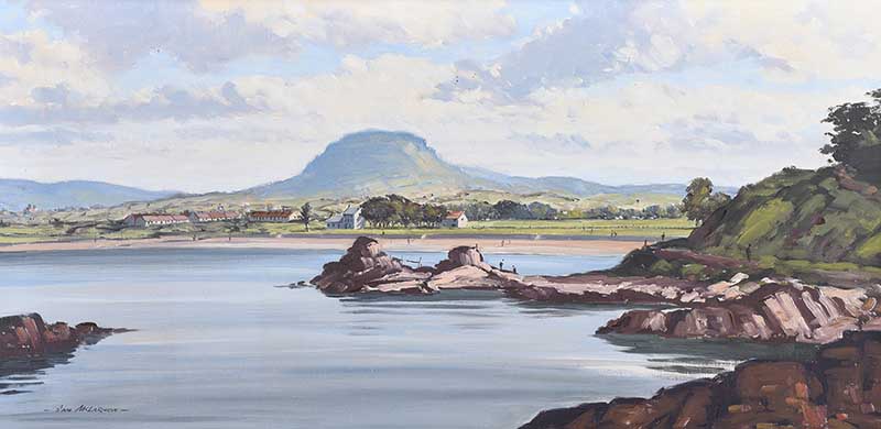 Samuel McLarnon, UWS - LURIG MOUNTAIN, CUSHENDALL - Oil on Canvas - 18 x 36 inches - Signed