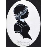 Phyllis Arnold, UWA MSM - SIX COUNTIES SET, SILHOUETTES - Watercolour Drawing - 4 x 3 inches -