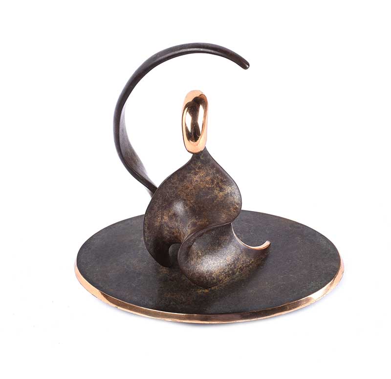 Sandra Bell - HARMONY III - Limited Edition Cast Bronze Sculpture (3/6) - 8 x 8 inches - Signed in