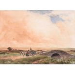 Wycliffe Egginton, RI RCA - MEETING BY THE WAY, CONNEMARA - Watercolour Drawing - 10 x 14 inches -