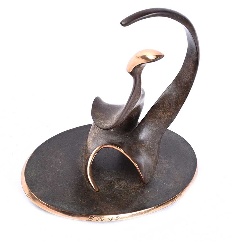 Sandra Bell - HARMONY III - Limited Edition Cast Bronze Sculpture (3/6) - 8 x 8 inches - Signed in - Image 2 of 5