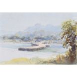 Robert T. Cochrane - FISHING PIER - Watercolour Drawing - 10 x 13 inches - Unsigned