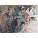 Lindy Guinness - PUB INTERIOR - Pastel on Paper - 19 x 24.5 inches - Signed