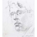 Con Campbell - WILLIAM BUTLER YEATS - Pencil on Paper - 6 x 5 inches - Signed