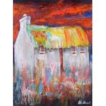 John Stewart - THE OLD COTTAGE - Oil on Canvas - 16 x 12 inches - Signed
