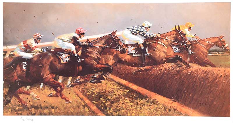 Peter Curling - TWO MILE CHASERS - Limited Edition Coloured Print (102/500) - 18 x 24 inches -