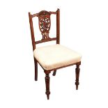 EDWARDIAN MAHOGANY OCCASIONAL CHAIR