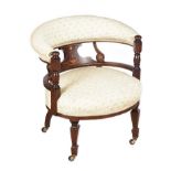 EDWARDIAN INLAID TUB CHAIR