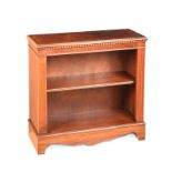 INLAID MAHOGANY OPEN BOOKCASE