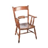 ANTIQUE ELM COUNTRY ARMCHAIR