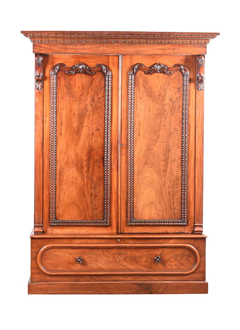 VICTORIAN MAHOGANY WARDROBE - Image 5 of 9