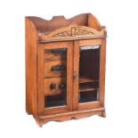 ANTIQUE OAK SMOKER'S CABINET