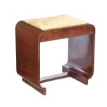 ART DECO WALNUT STOOL