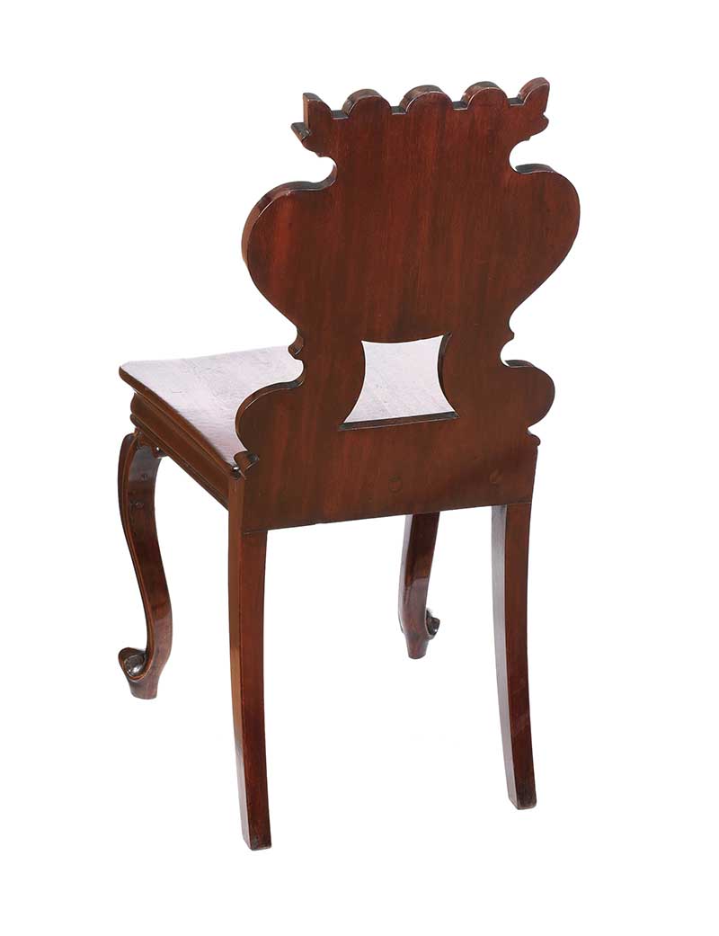 VICTORIAN MAHOGANY HALL CHAIR - Image 6 of 6