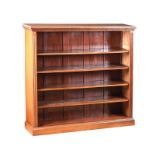 EDWARDIAN MAHOGANY OPEN BOOKCASE