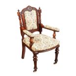 VICTORIAN MAHOGANY ARMCHAIR