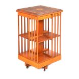 YEW WOOD REVOLVING BOOKCASE