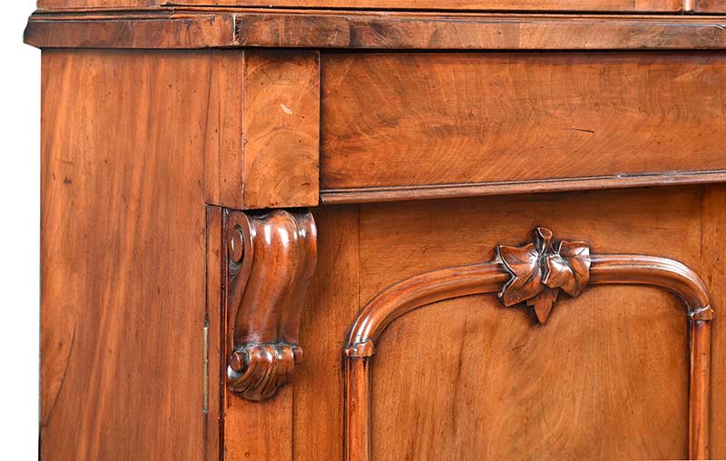 VICTORIAN MAHOGANY TWO DOOR BOOKCASE - Image 3 of 8