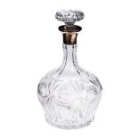 SILVER MOUNTED DECANTER & STOPPER