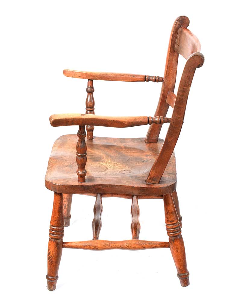 VICTORIAN ELM ARMCHAIR - Image 5 of 6