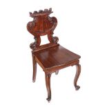 VICTORIAN MAHOGANY HALL CHAIR