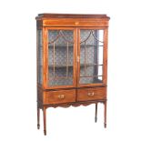 EDWARDIAN MAHOGANY DISPLAY CABINET