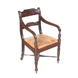 REGENCY MAHOGANY ARMCHAIR