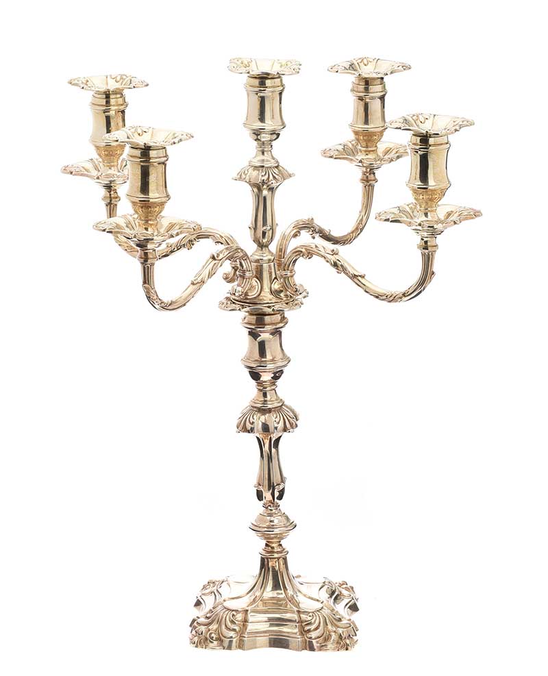 PAIR OF VICTORIAN SILVER CANDELABRA - Image 3 of 5